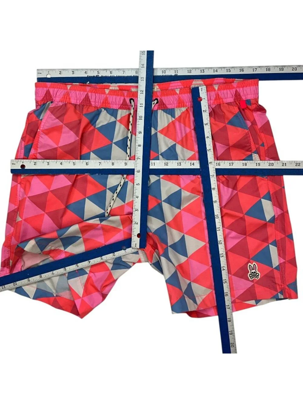 Psycho Bunny Alexander Varsity Swim Trunk Swimwear L Pink